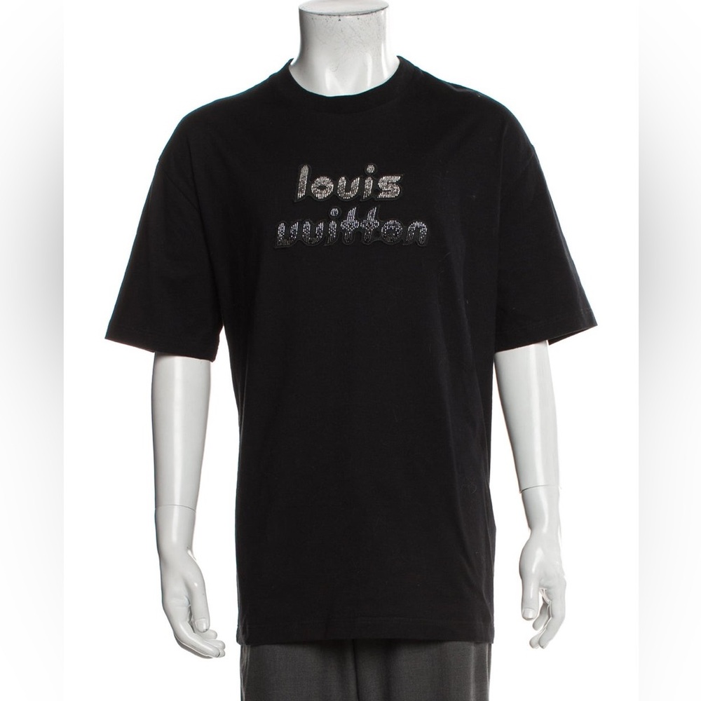 Louis Vuitton Black Beaded accent T- Shirt